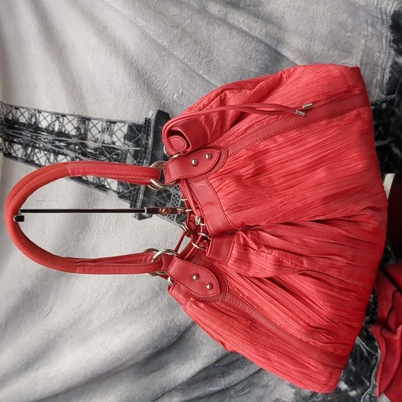 Donald j. Pliner red pleated bag - Picture 3 of 16